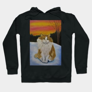 Cat in sunset Hoodie